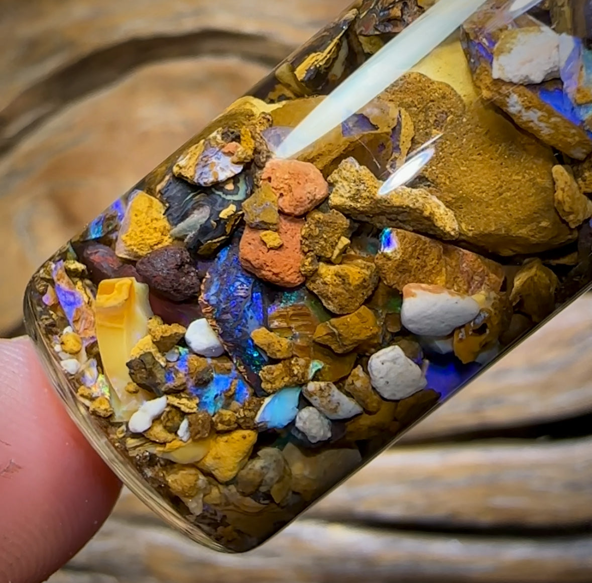 127.8cts - Vial of Australian Boulder Opal Rough