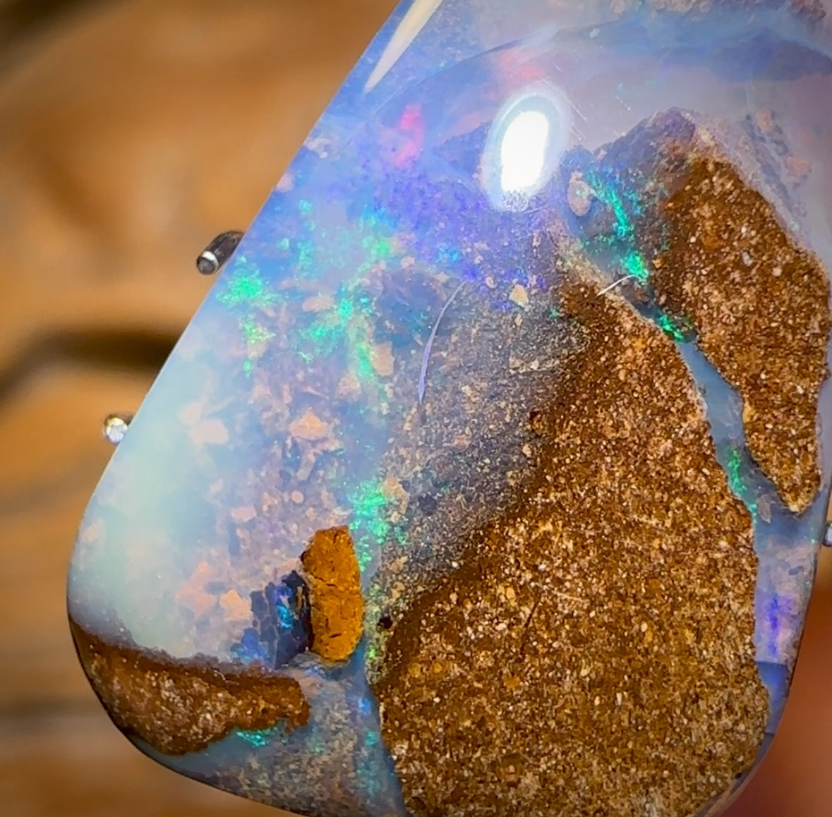 9.3cts - “Islands from above” Queensland Boulder Seam Opal
