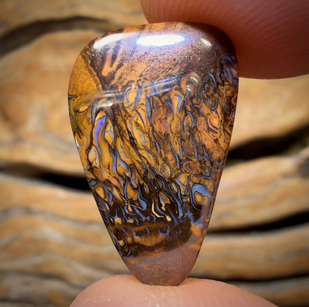 13.1cts - Tribal Yowah Nut Opal. Australian Opal