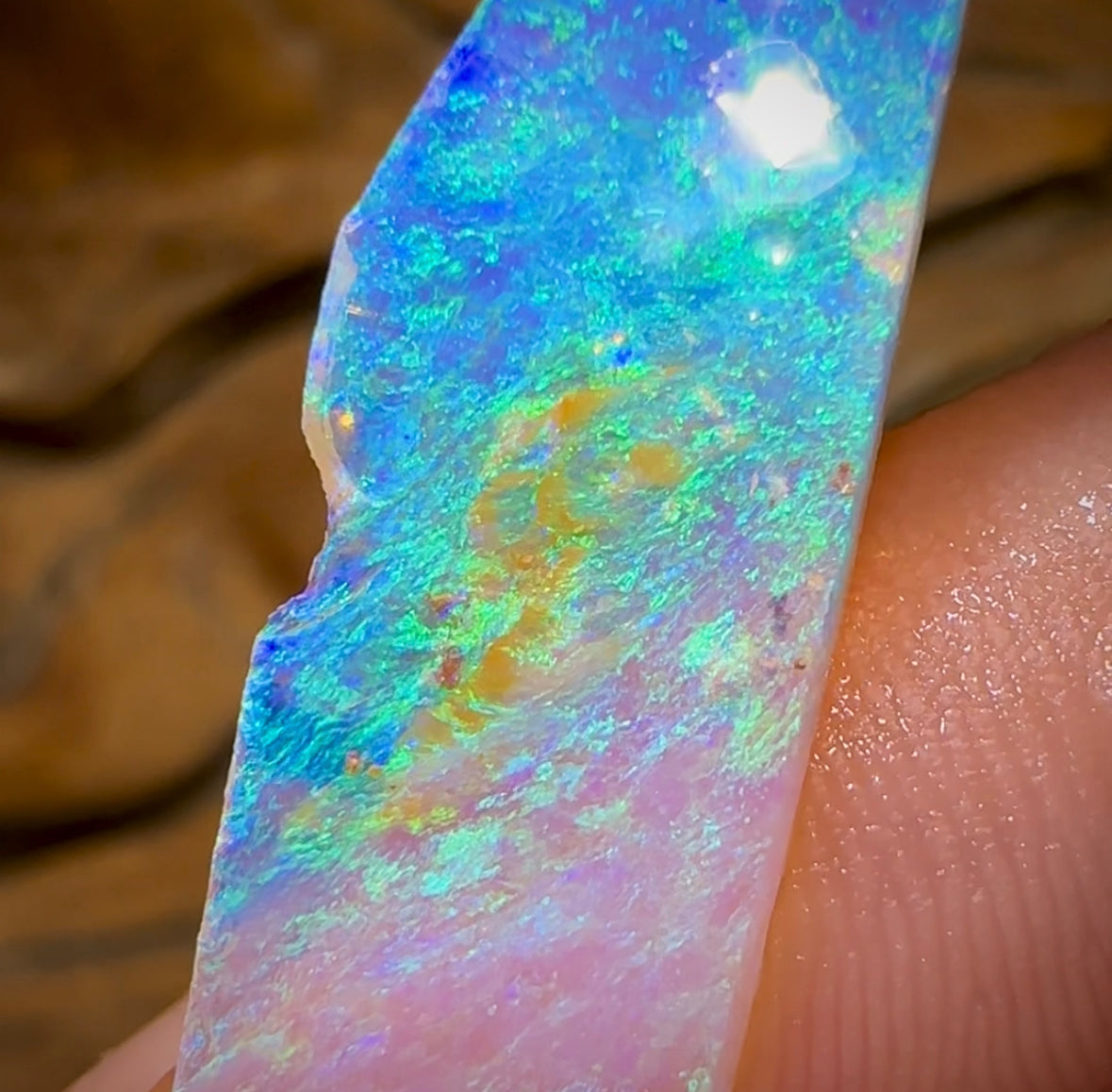 5.6cts - Pure Yowah Crystal Opal Rough Piece. Highly Prized Material - Opal Whisperers