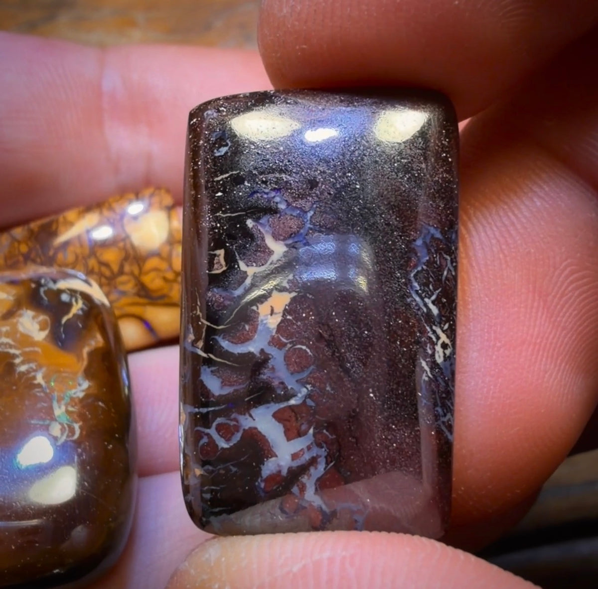🔒 201.9cts - 5x Australian Tribal Boulder Opal’s. Wholesale Dealers Parcel