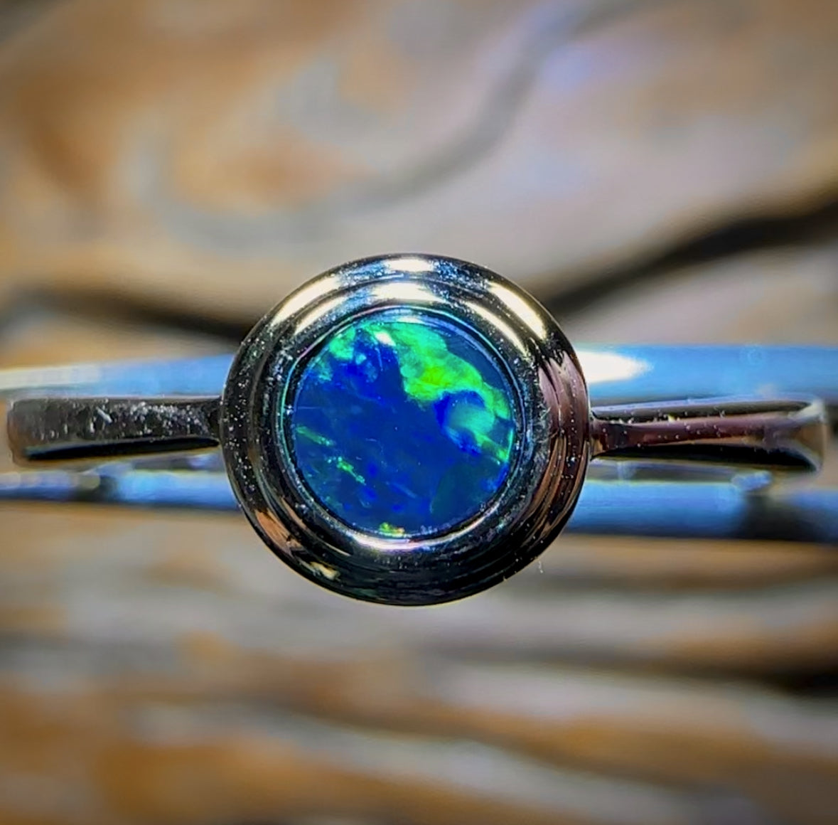 Sterling Silver - Queensland Boulder Opal Doublet Ring