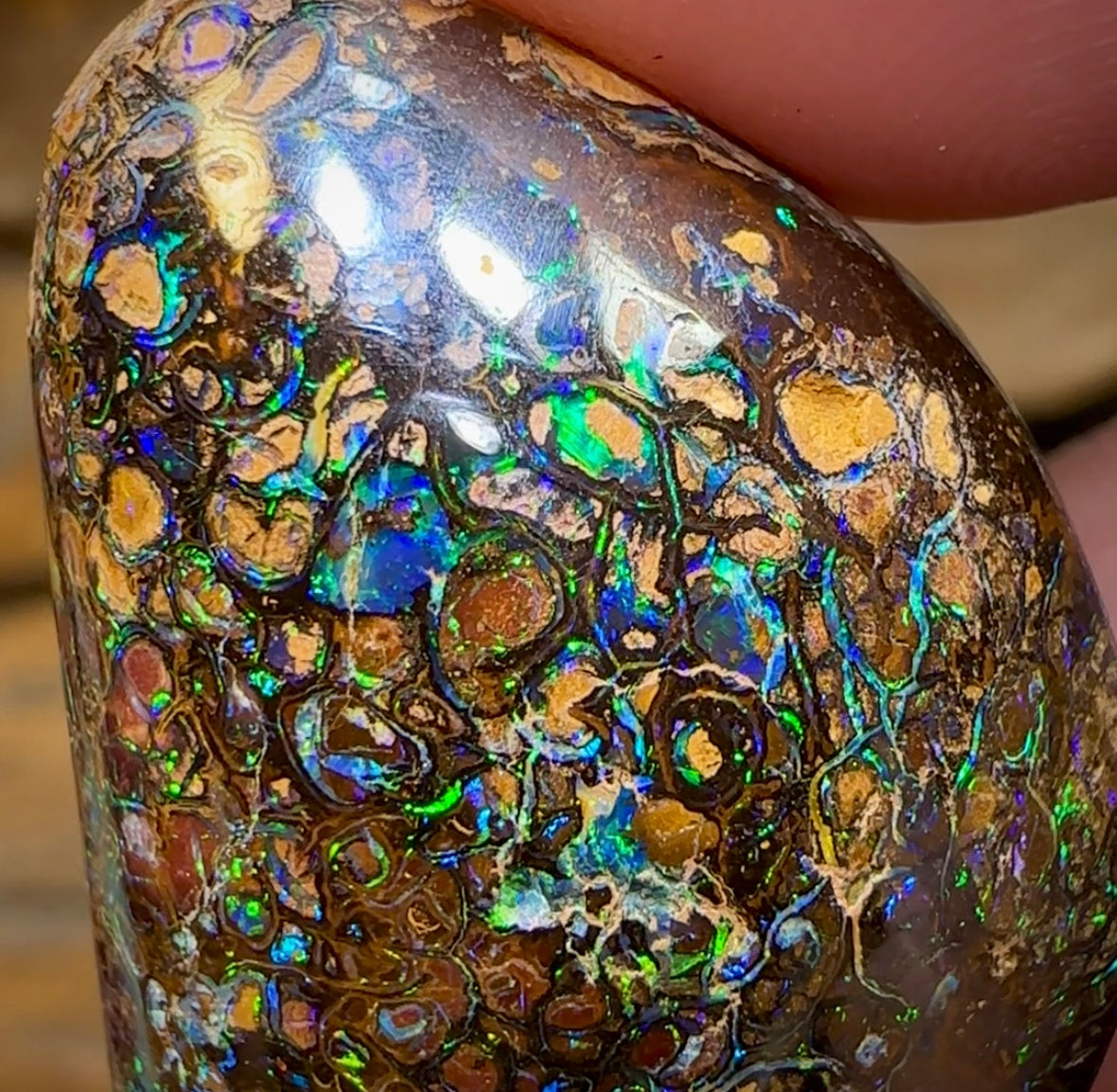 66.4cts - Yowah Nut Tribal. Australian Boulder Opal - Opal Whisperers