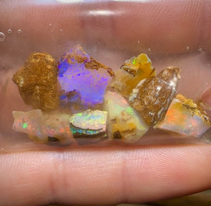 18.9cts - 8x Australian Yowah Boulder Crystal Opal Rough Pieces - Opal Whisperers