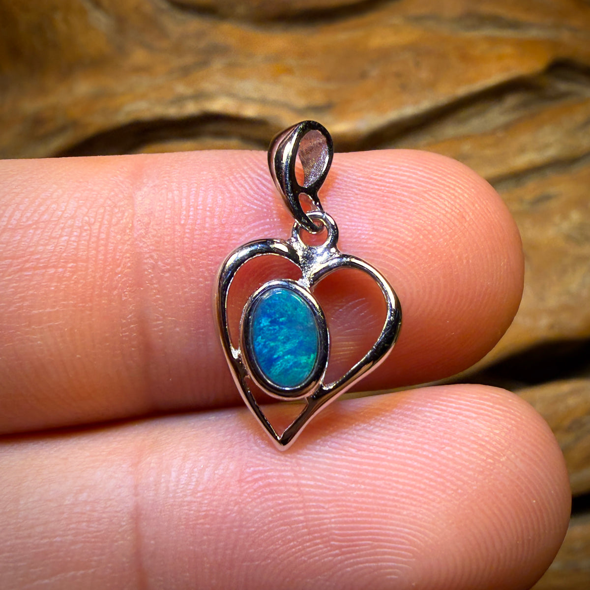 WILDCARD! Sterling Silver - Queensland Boulder Opal Doublet Pendant