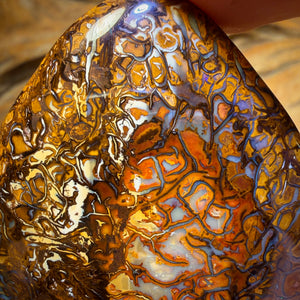 50% Off Card! 129.7cts - Co Big Tribal Queensland Boulder Opal from Yowah. Double Sided