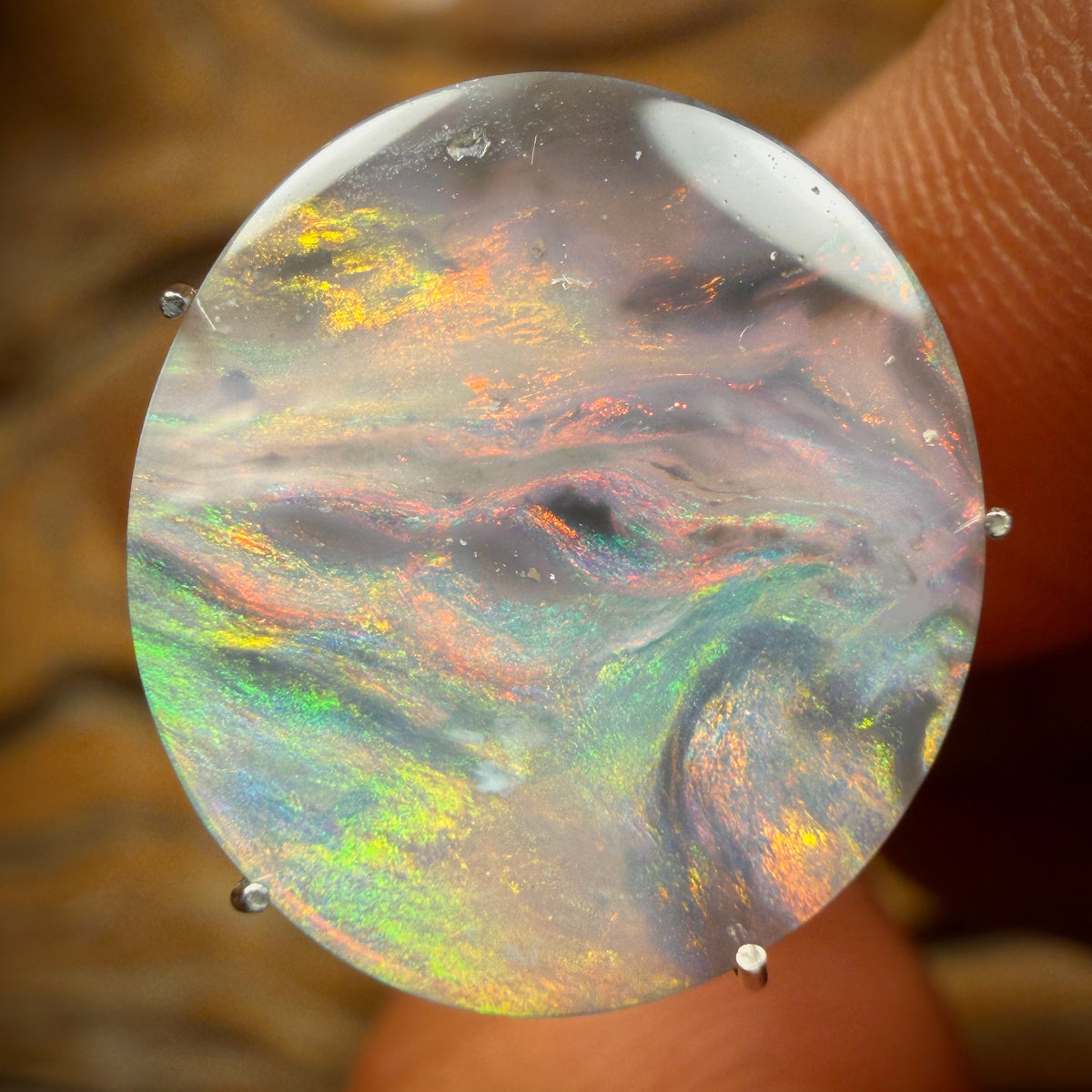 2.1cts - Lightning Ridge Semi Black Opal