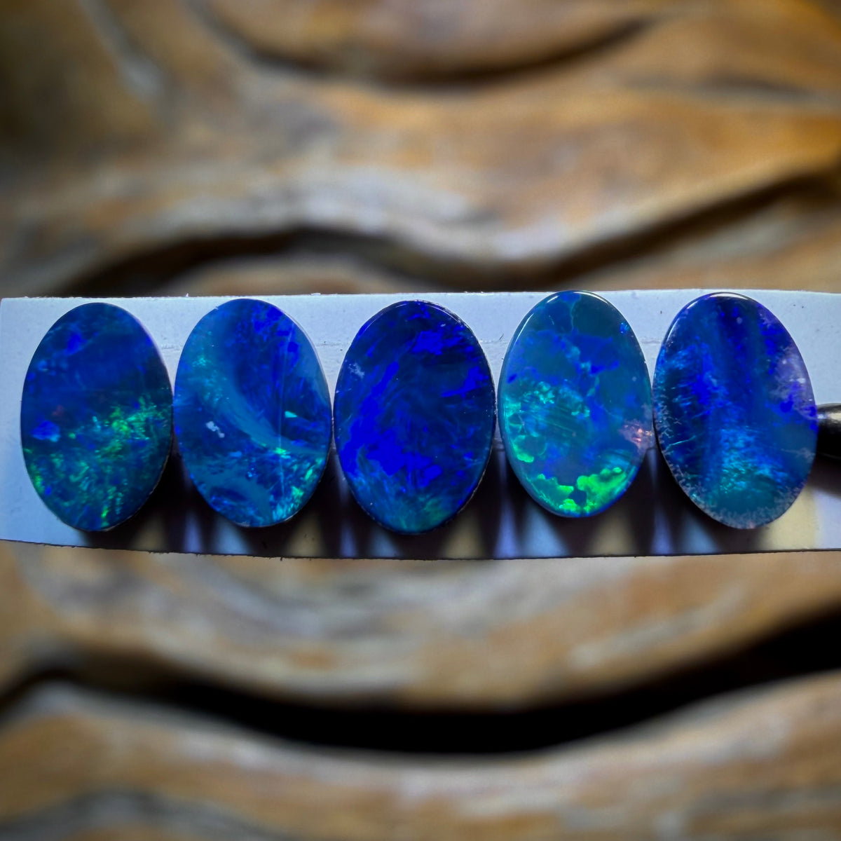🔒2.2cts - 5x Australian Boulder Opal Doublets WHOLESALE PARCEL