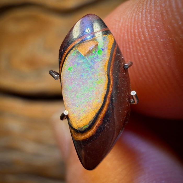 2.6cts - Rare Yowah Nut Crystal Centre Opal. Australian Boulder Opal