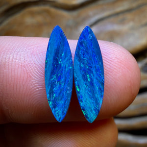 2.85cts - Australian Boulder Opal Doublet Pair