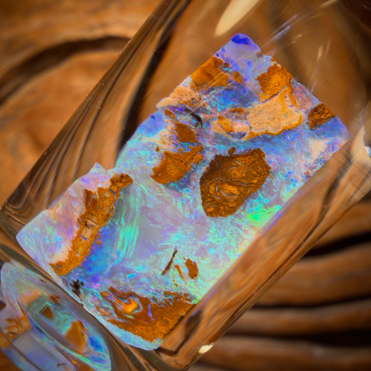 20.8cts - Vial of Rare Yowah Wood Fossil Crystal Opal Rough