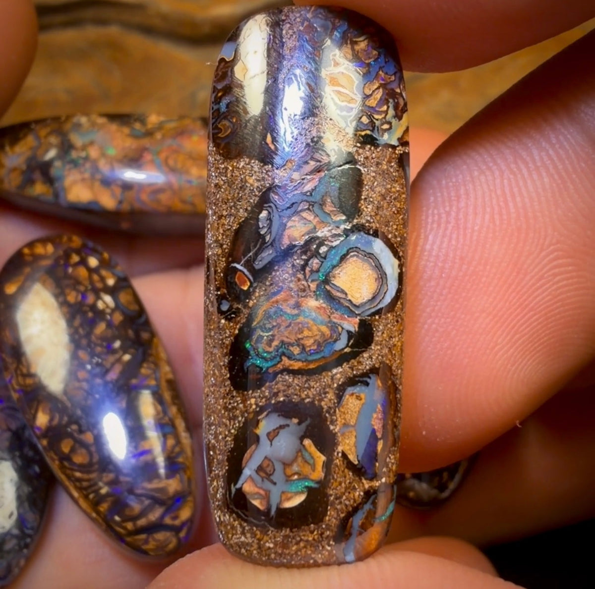 🔒 200.7cts - 5x Australian Tribal Boulder Opal’s. Wholesale Dealers Parcel