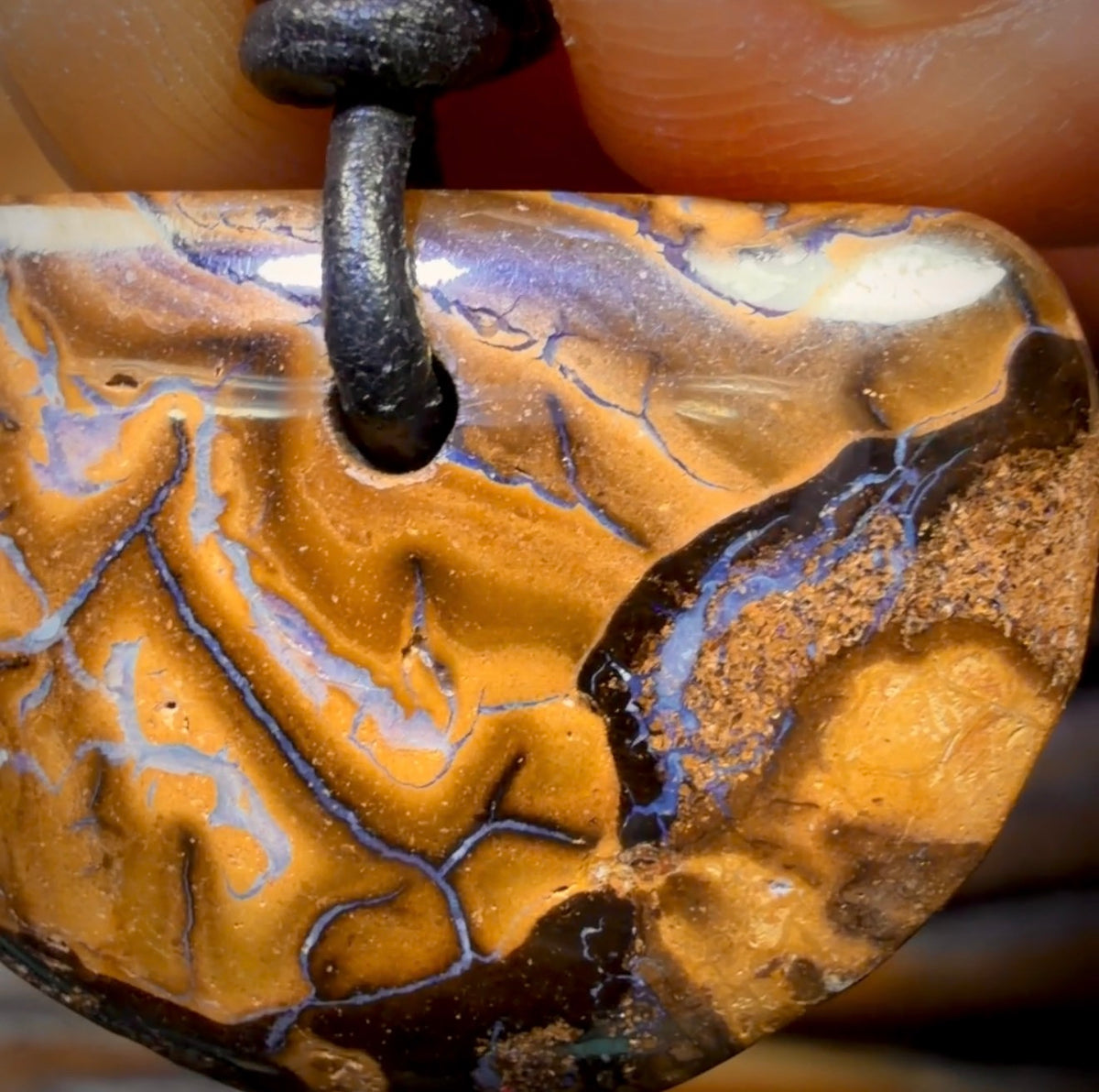 29 x 20mm - Drilled Tribal Queensland Boulder Opal Necklace