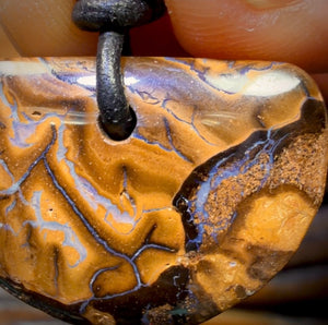 29 x 20mm - Drilled Tribal Queensland Boulder Opal Necklace