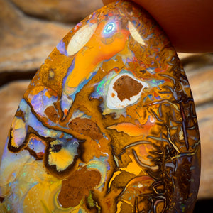 74.4cts - Awesome Tribal Yowah Nut Opal. Australian Opal Picture Stone