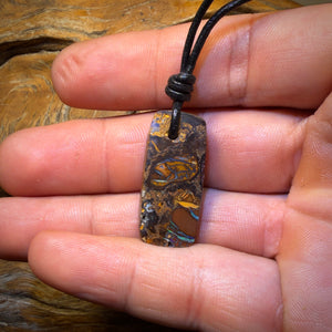 30 x 13mm - Drilled Tribal Queensland Boulder Opal Necklace