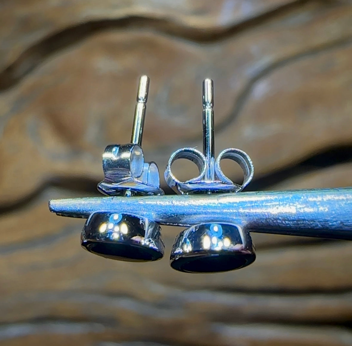 14k White Gold - Australian Boulder Opal Doublet Earrings - Opal Whisperers