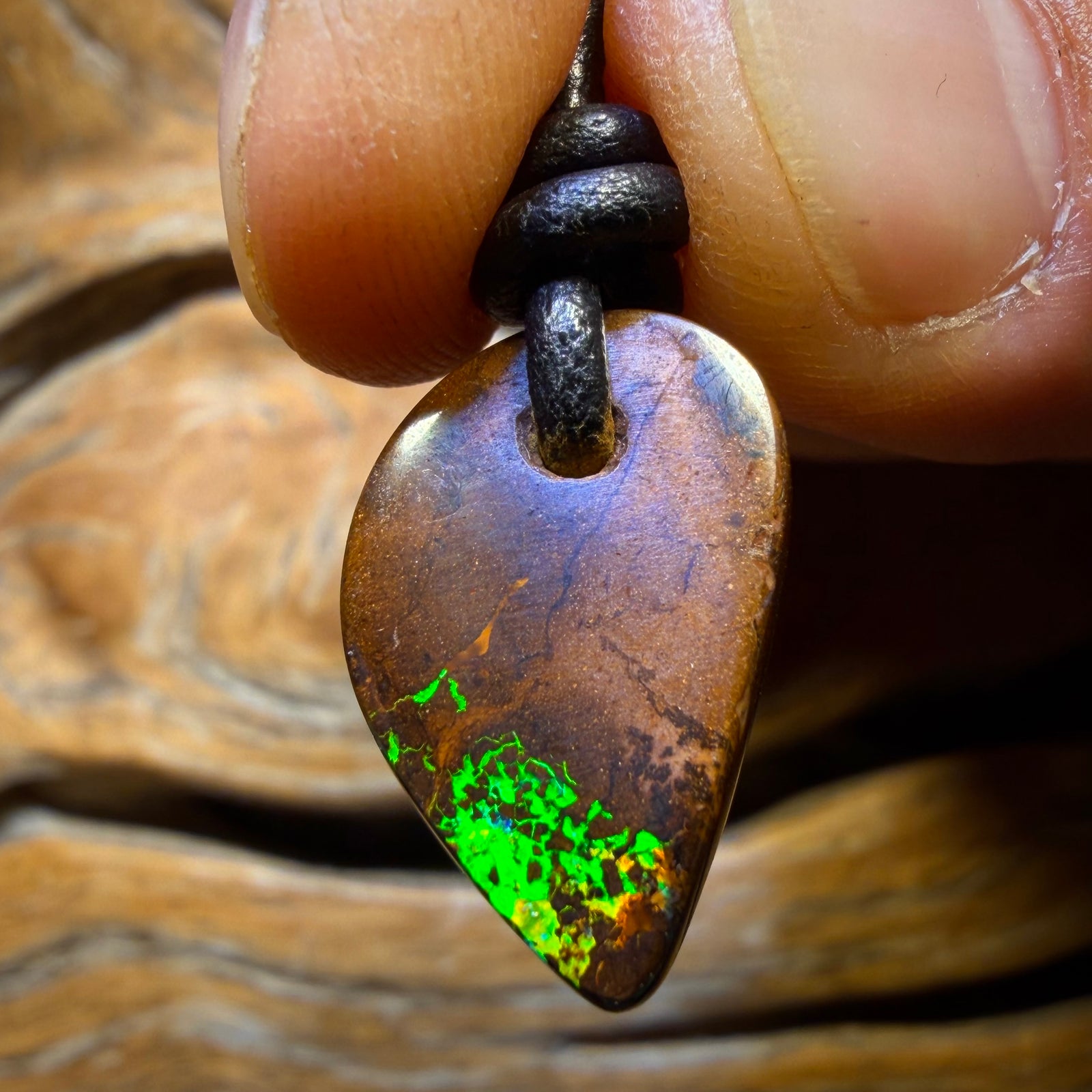 20 x 12mm - Drilled Queensland Boulder Opal Necklace