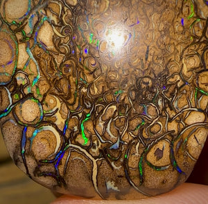 40.4cts - Double Sided Australian Boulder Opal. Tribal Pattern