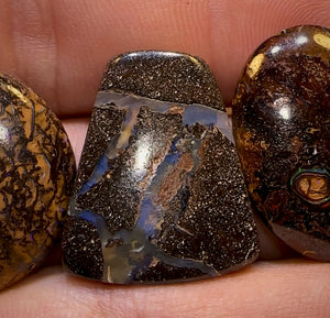🔒  75.8cts - 3x Loose Queensland Boulder Opals. Parcel