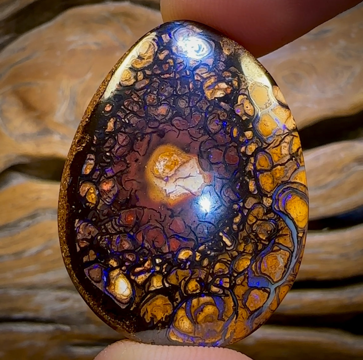 80.8cts - Double Sided Tribal Eye Queensland Boulder Opal from Yowah