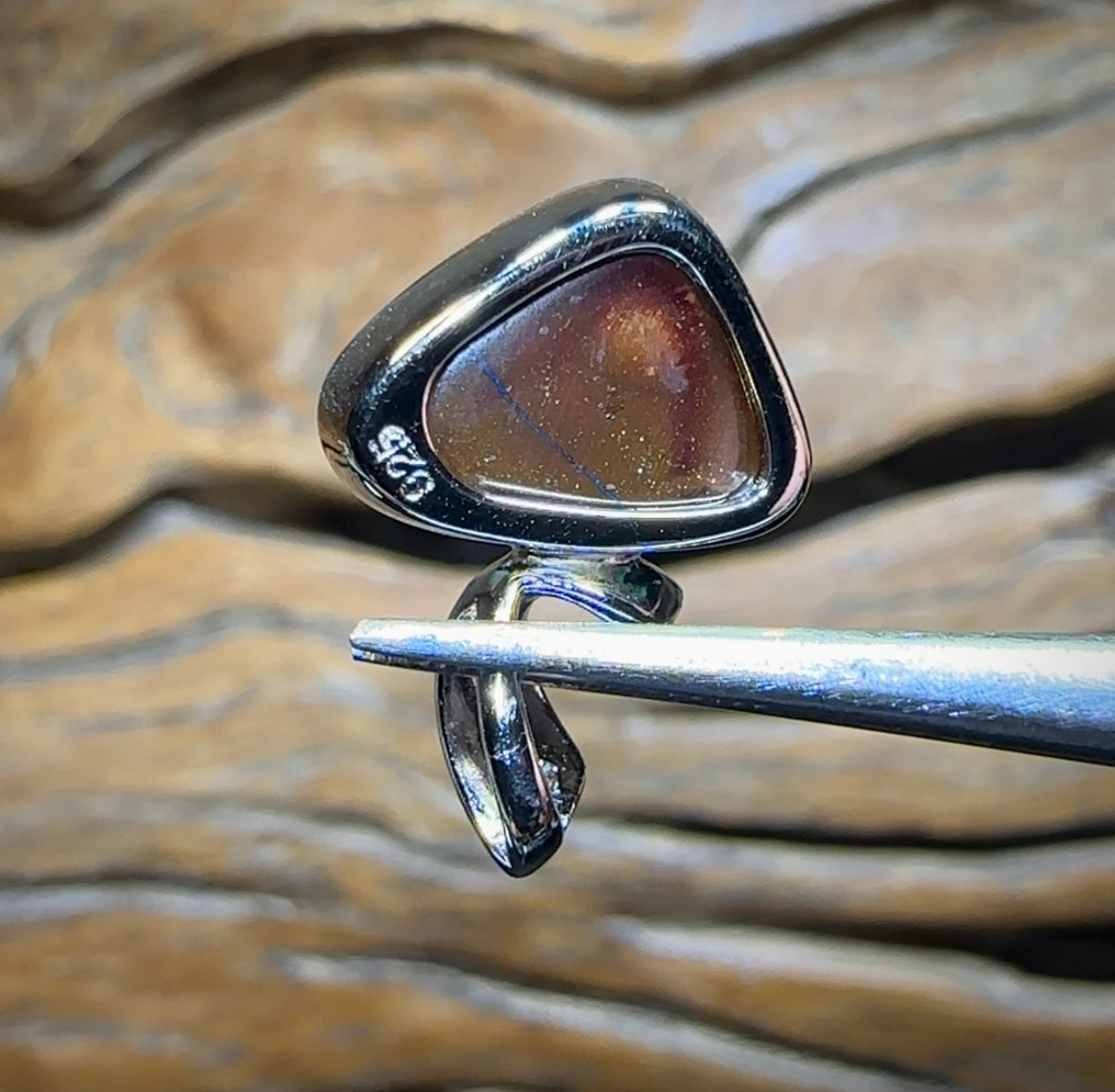 Sterling Silver - SOLID Australian Boulder Opal Pendant - Opal Whisperers