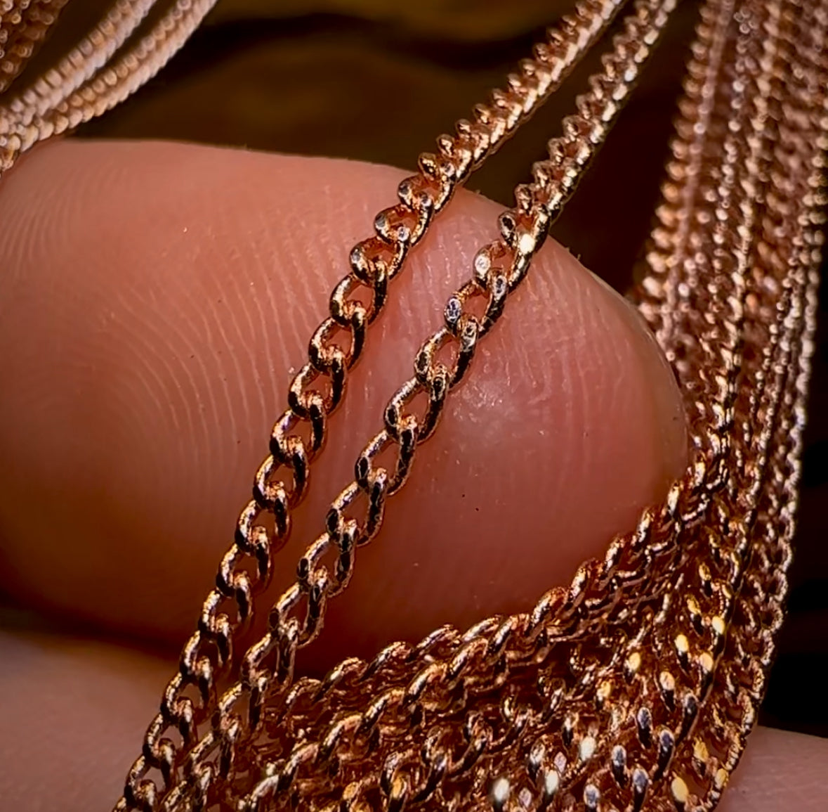 Display Chain w/ Rose Gold Plating