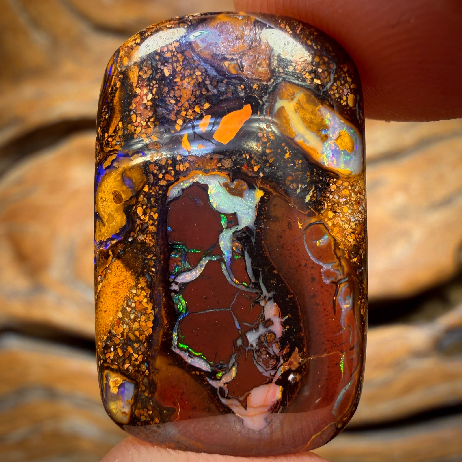 22.8cts - Tribal Queensland Boulder Opal from Yowah