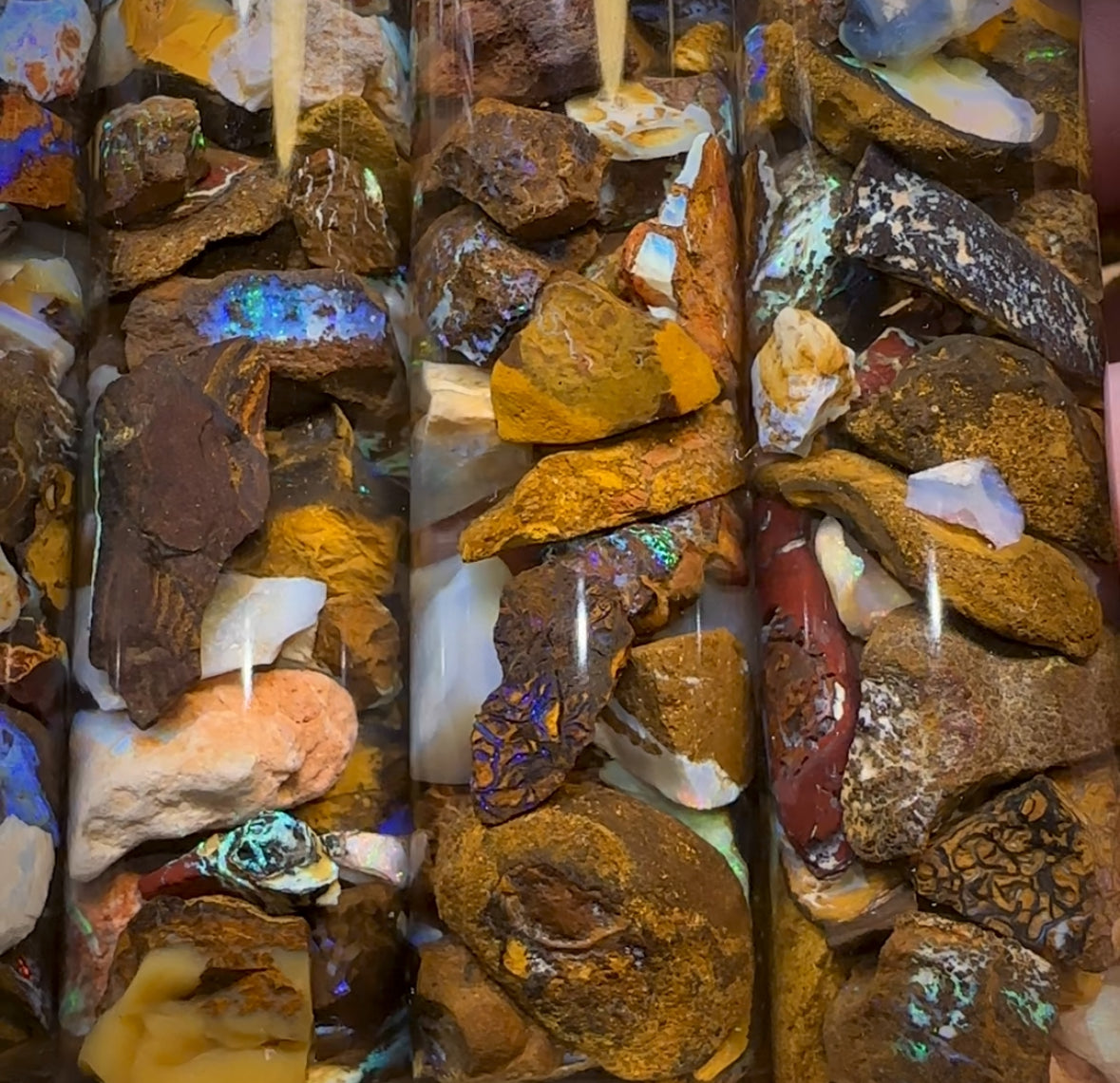 120cts Vials of Mixed Australian Opal Rough. BULK LISTING