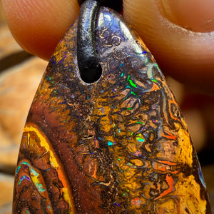 31 x 22mm - Drilled Tribal Queensland Boulder Opal Necklace