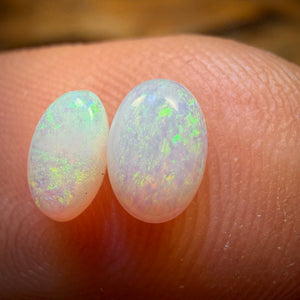 0.6cts - South Australian White Opal Pair