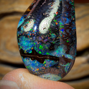 Bargain Banger Card! 26.1cts - TOP Tribal Australian Boulder Opal. Double Sided!