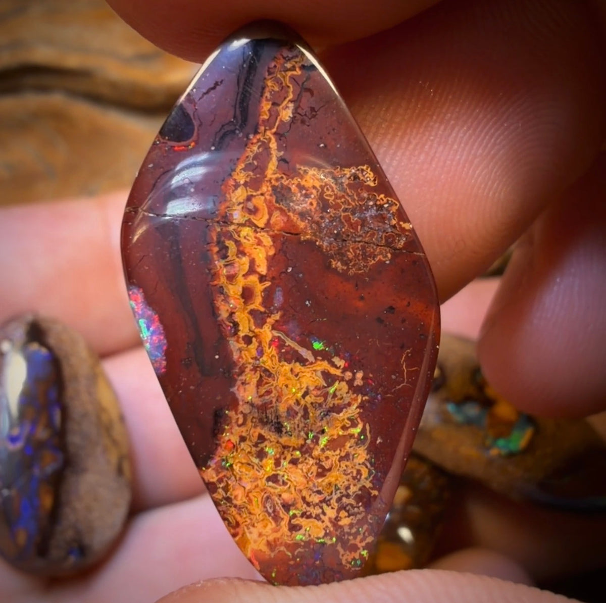 134.2cts - 5x Australian  Boulder Opal’s. Wholesale Dealers Parcel