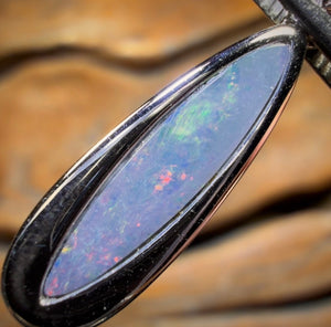 Sterling Silver - Queensland Boulder Opal Doublet Pendant