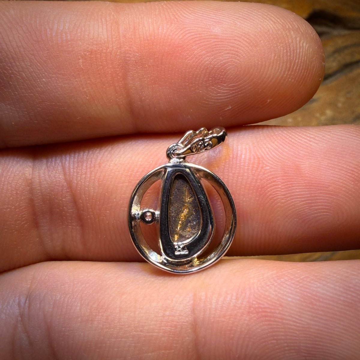 Sterling Silver - Australian Boulder Opal Doublet Pendant