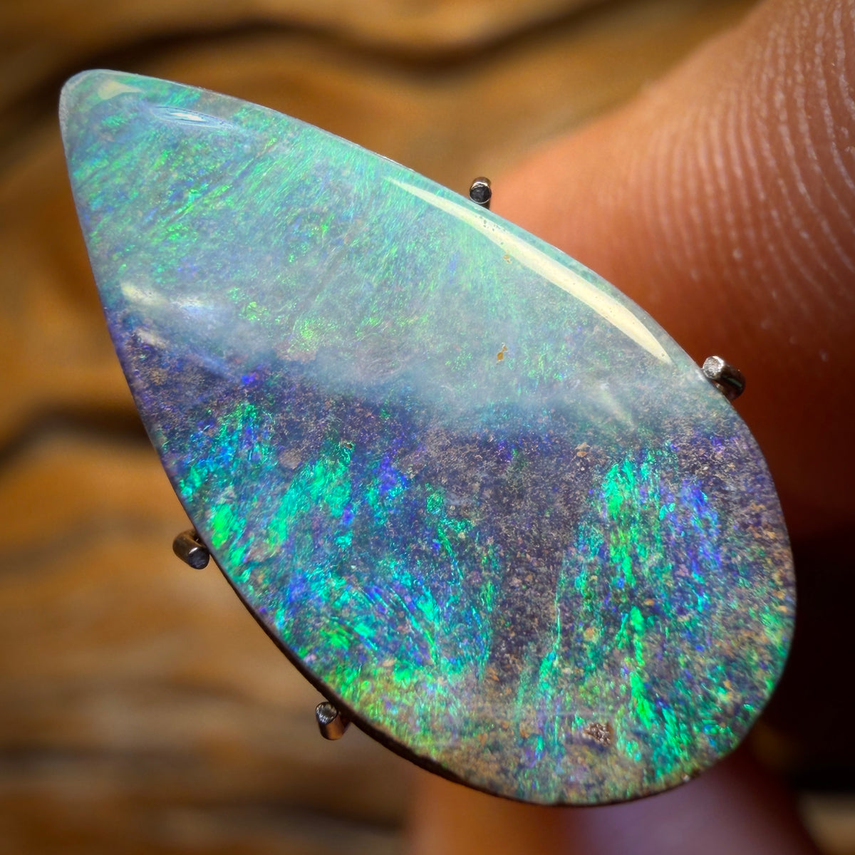 TGIF 5.2cts - “Where the Waters Meet” Australian Boulder Seam Opal from Winton