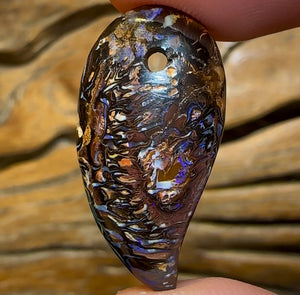 29 x 14mm - Drilled Queensland Boulder Opal