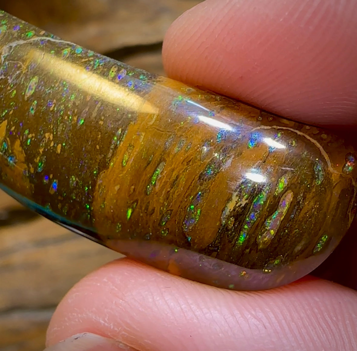 49cts - Queensland Boulder Opal from Yowah. Unique Tight Conglomerate. - Opal Whisperers