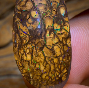 24.9cts - Tan Tribal Yowah Nut Opal. Australian Opal