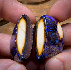 207.6cts -  “Celebrity Stone” Top Yowah Nut Opal Specimen Pair. Featured on OUTBACK OPAL HUNTERS!