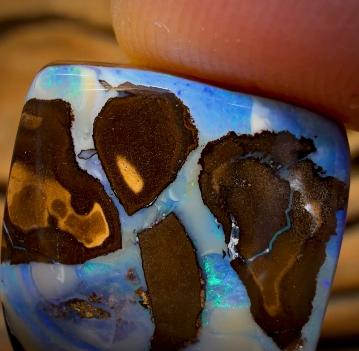 Dad Ring Stone! 32.4cts - “Whirl Pool” Yowah Nut Opal. Australian Boulder Opal