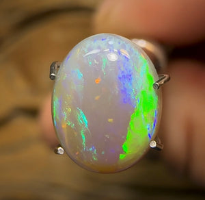 2.15cts - Lightning Ridge Solid Semi Black Opal - Opal Whisperers