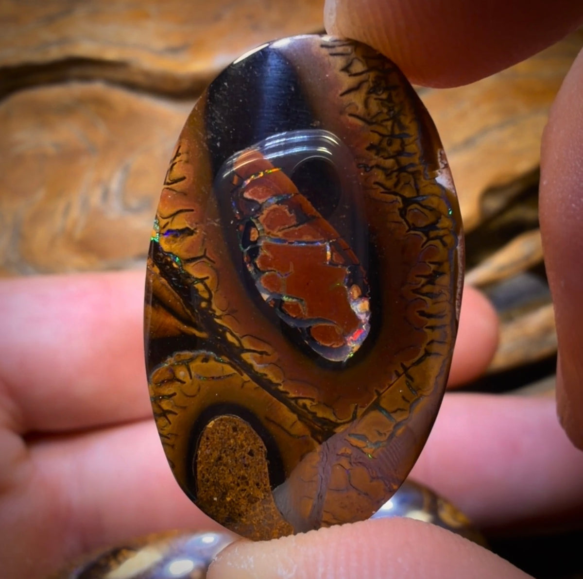 161.6cts - 3x Australian Tribal Boulder Opal’s. Wholesale Dealers Parcel $1/Ct Bargain