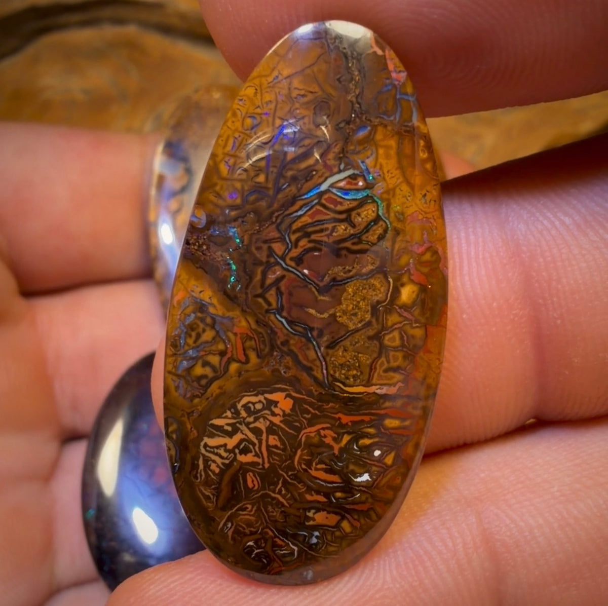 🔒 149.4cts - 5x Australian Tribal Boulder Opal’s. Wholesale Dealers Parcel