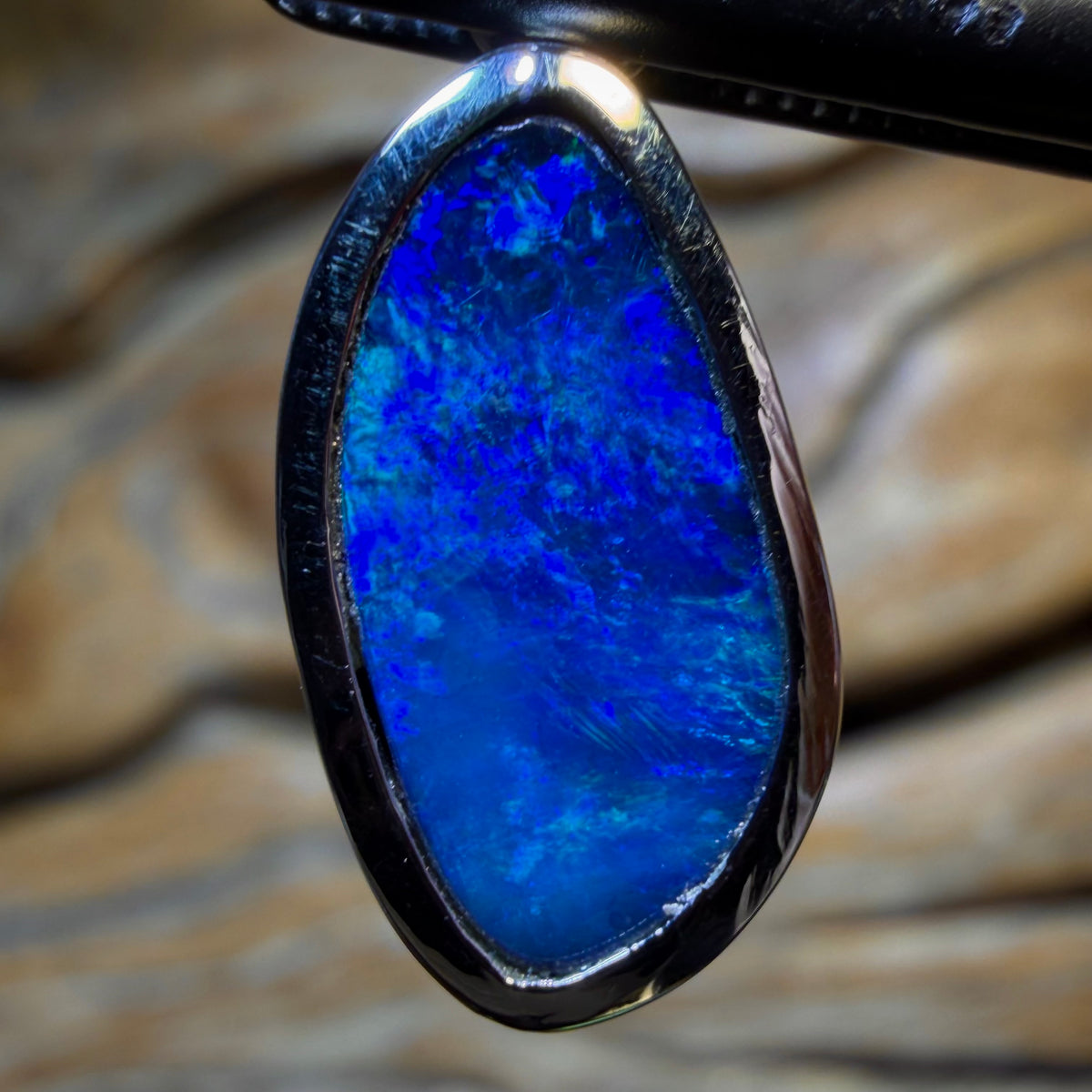 Sterling Silver - Lightning Ridge Opal Doublet Pendant