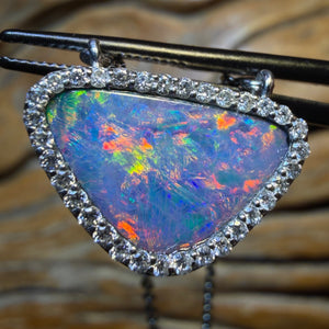HDW Sterling Silver - Queensland Boulder Opal Doublet Pendant