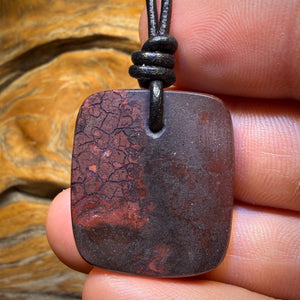 27 x 24mm - Drilled Tribal Queensland Boulder Opal Necklace