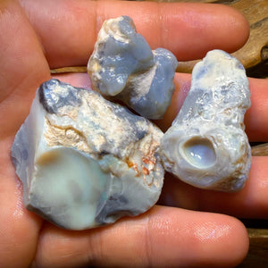 252.3cts - 3x Lightning Ridge Opal Rough Parcel