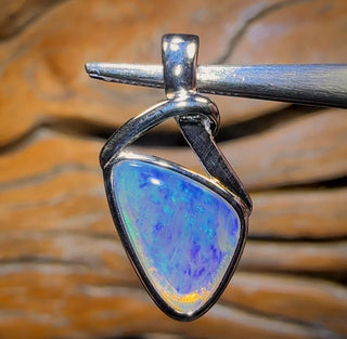 Sterling Silver - Solid South Australian Crystal Opal Pendant