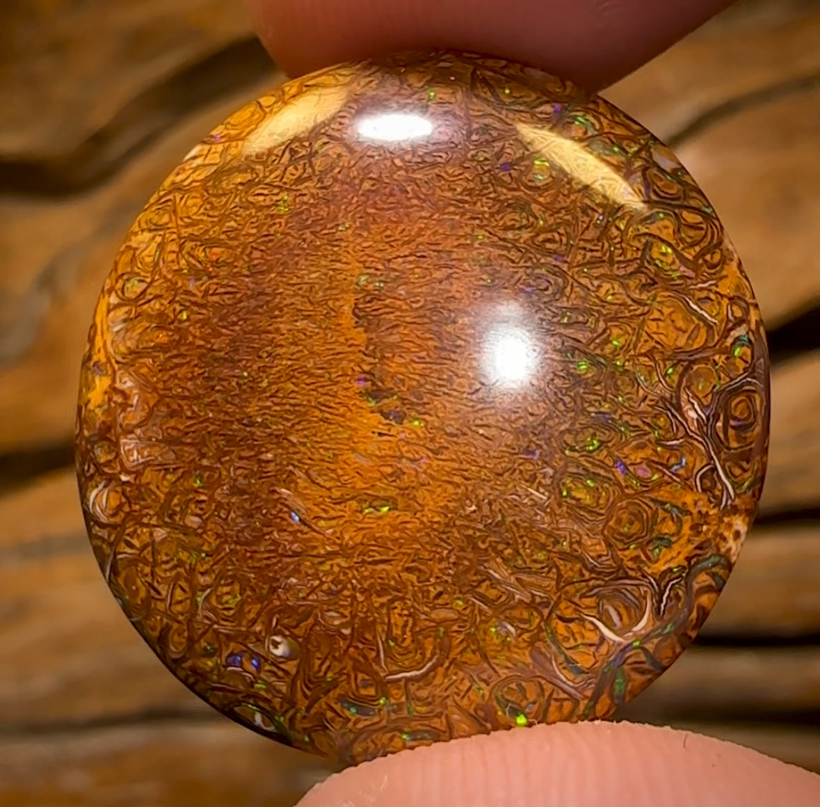 “Tribal Eye 2” 38.1cts - Yowah Nut Tribal Kernel Opal. Double Sided!